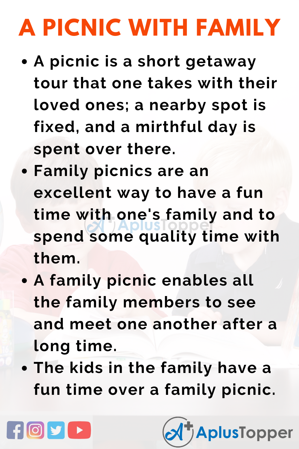 A Picnic with Family Essay