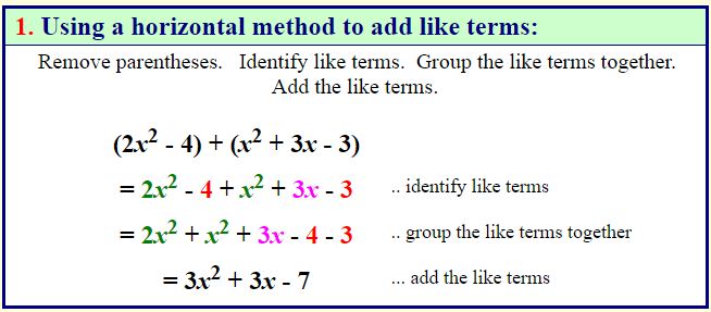 Adding Polynomials 1