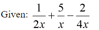 Adding and Subtracting Fractions 4