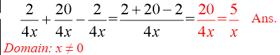 Adding and Subtracting Fractions 6