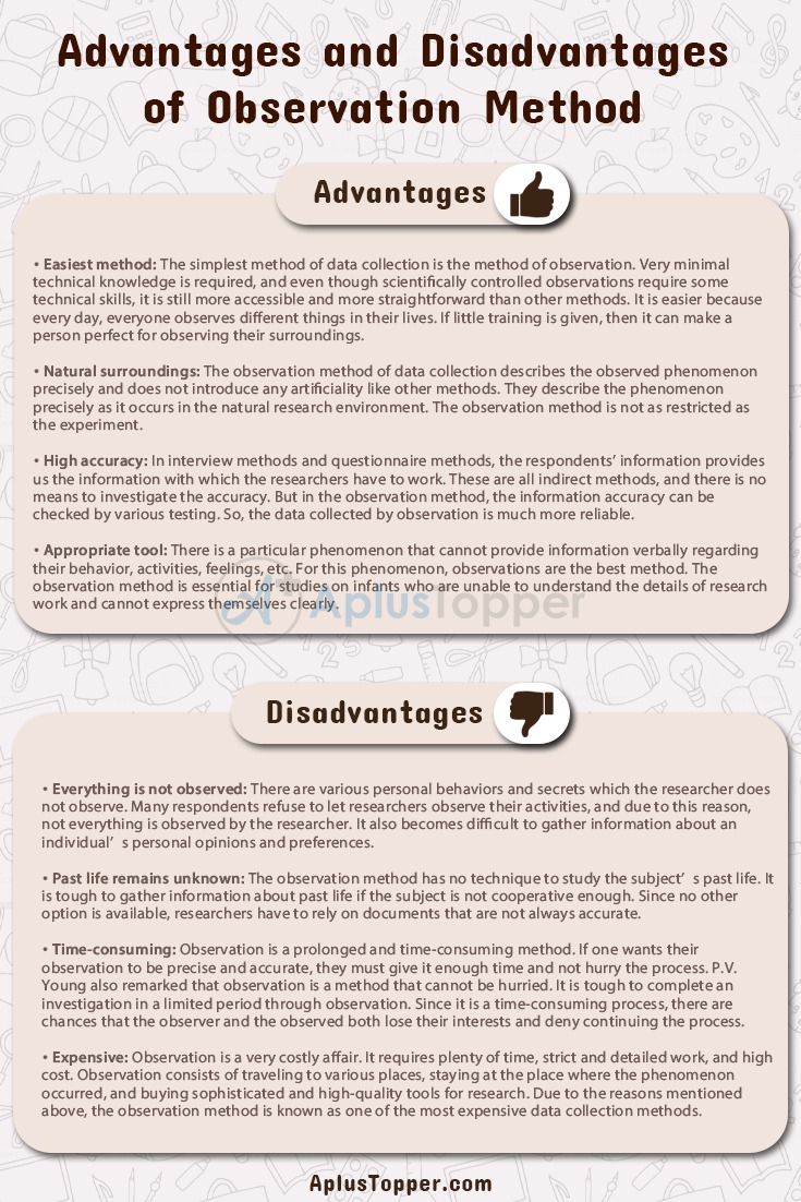 Advantages and Disadvantages of Observation Method 2