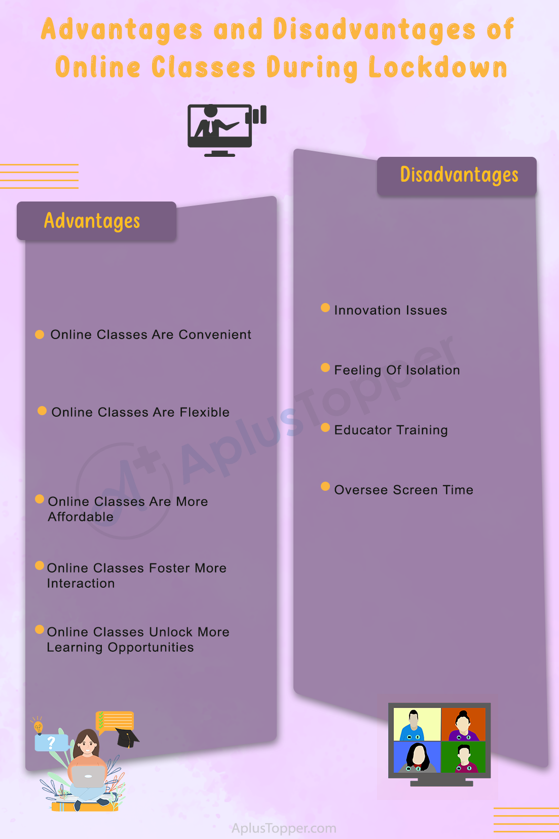 Advantages and Disadvantages of Online Classes During Lockdown 1