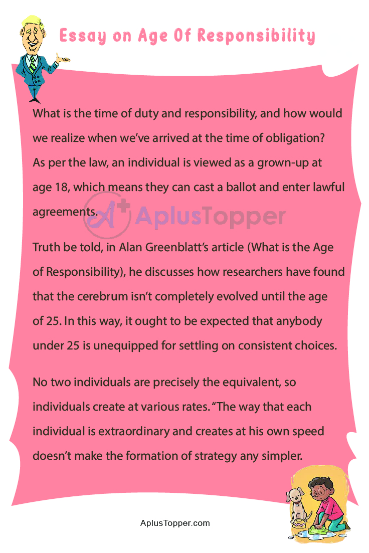 Age Of Responsibility Essays