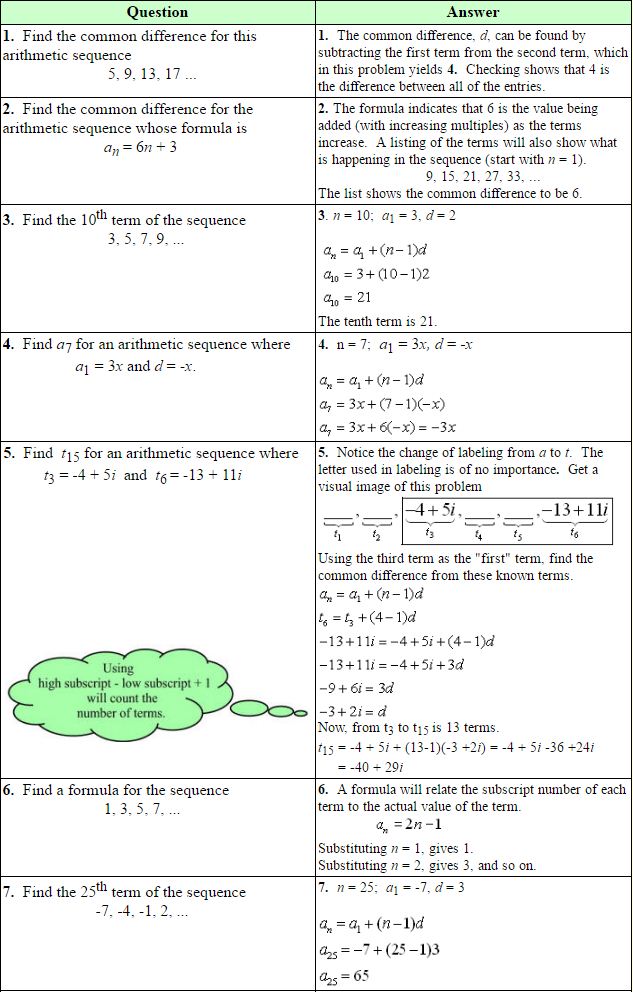 Arithmetic Sequences and Series 7