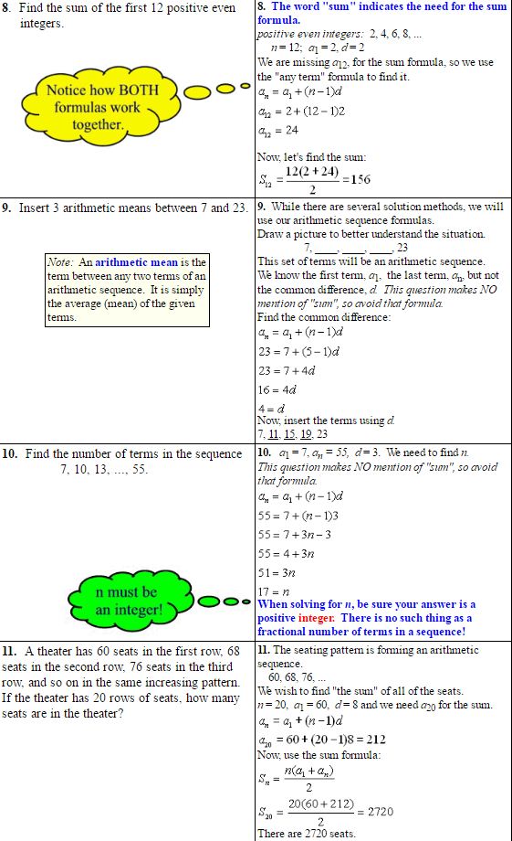 Arithmetic Sequences and Series 8