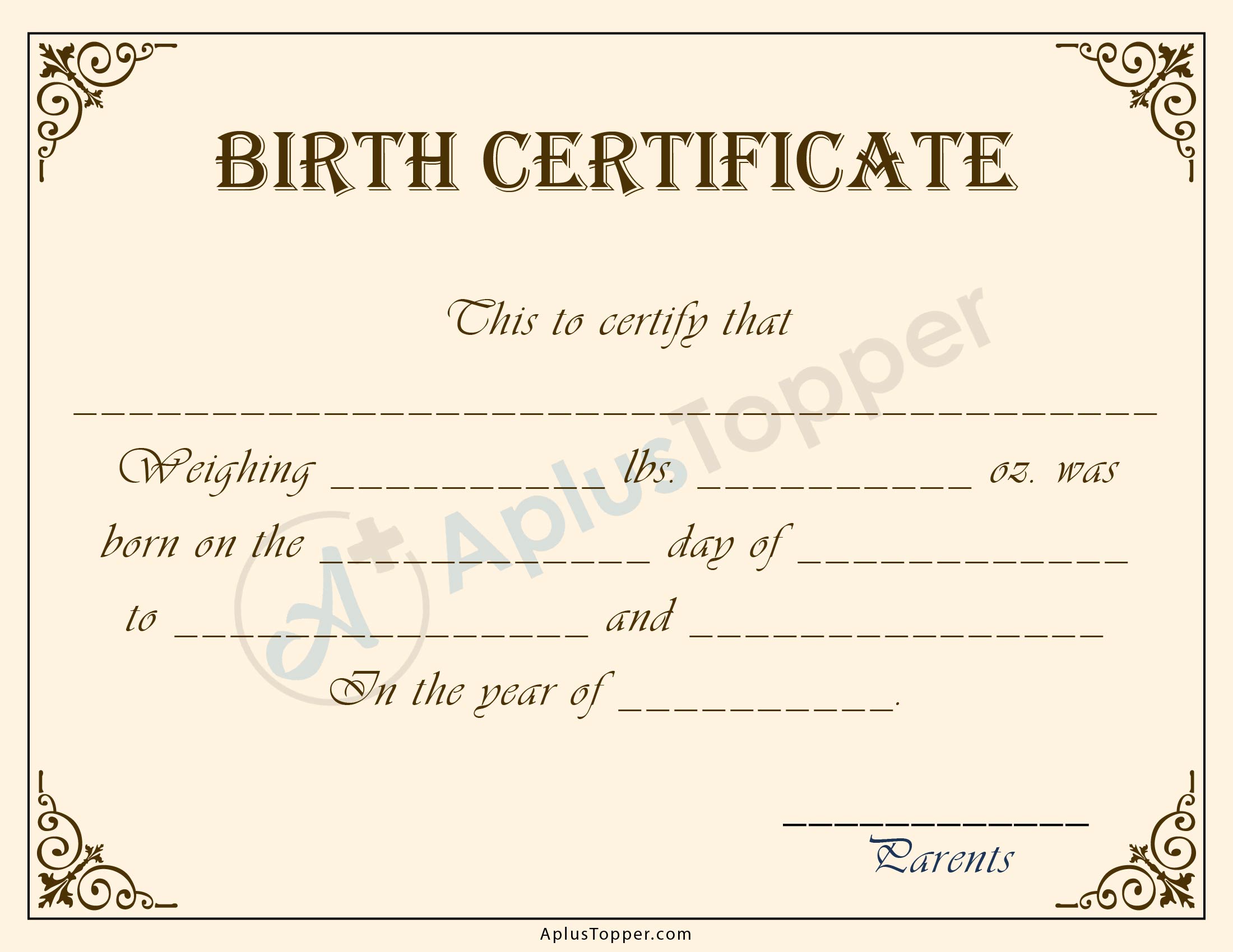 Birth Certificate