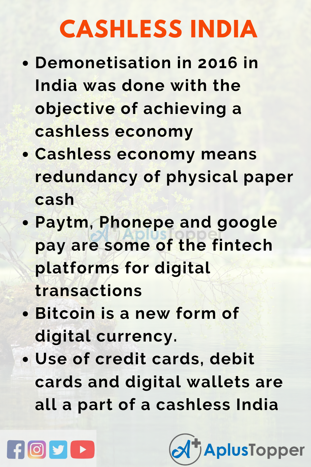 Cashless India Essay