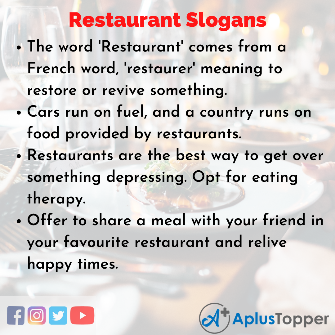 Catchy Restaurant Slogans