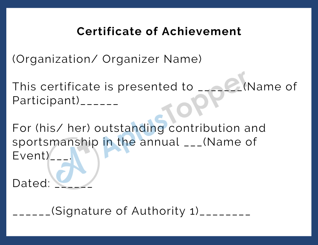 Certificate of Achievement