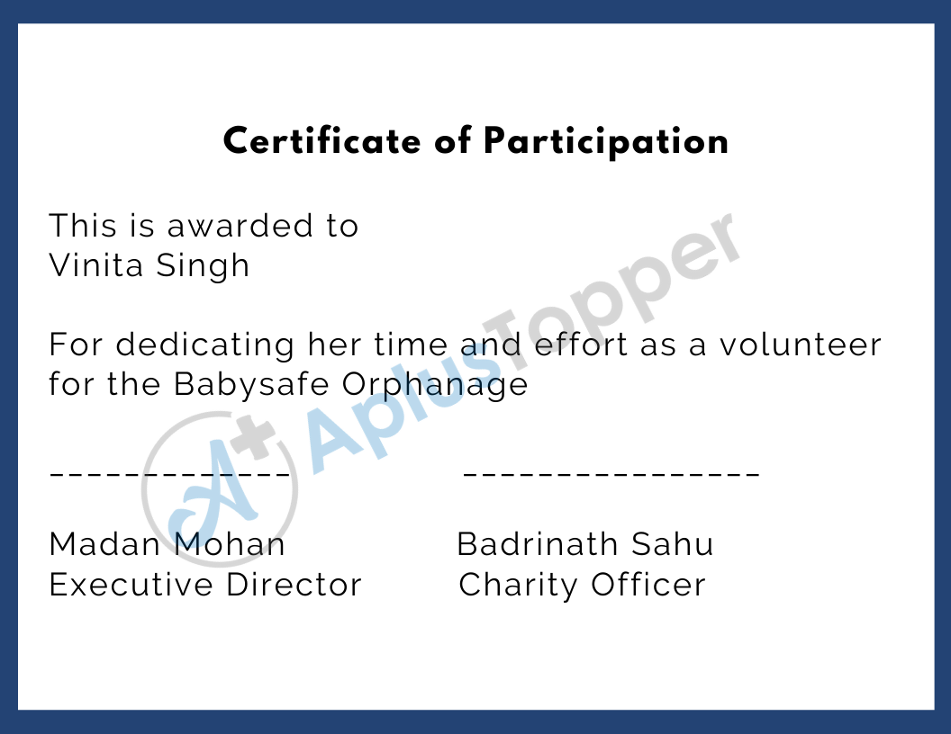 Certificate of Participation