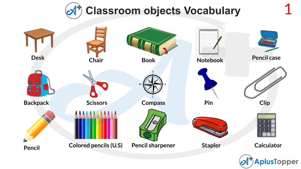 Classroom Objects Vocabulary