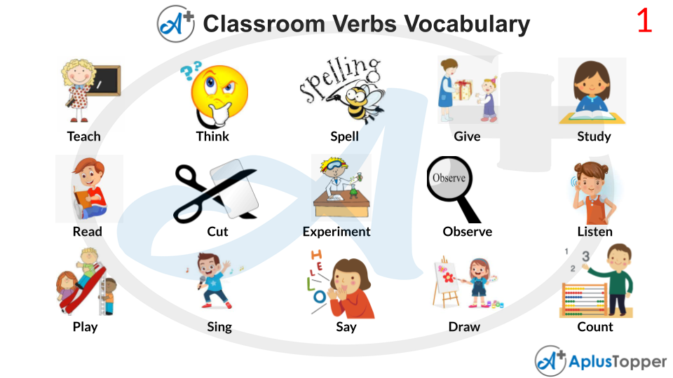 Classroom Verbs Vocabulary