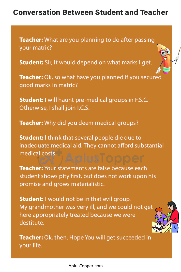 Conversation Between Teacher and Student