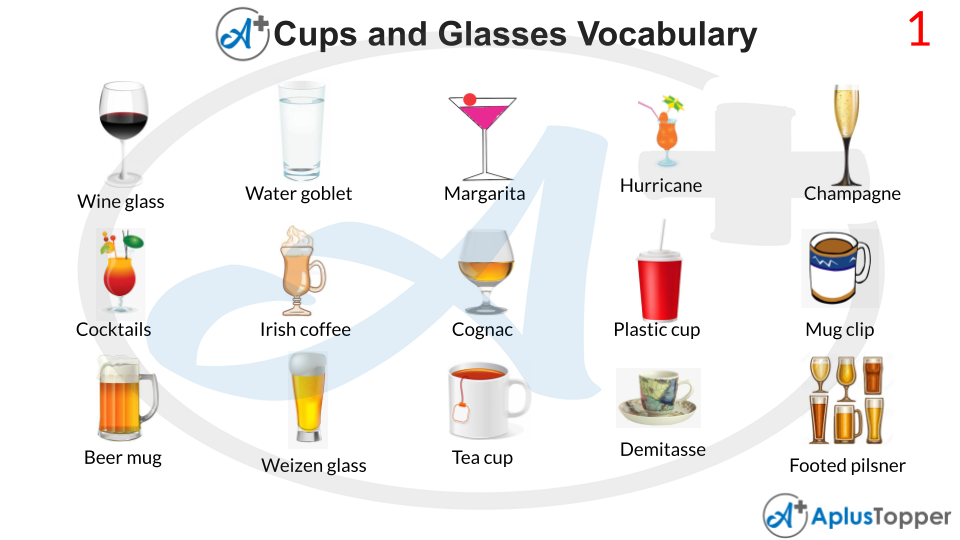 Cups and Glasses Vocabulary