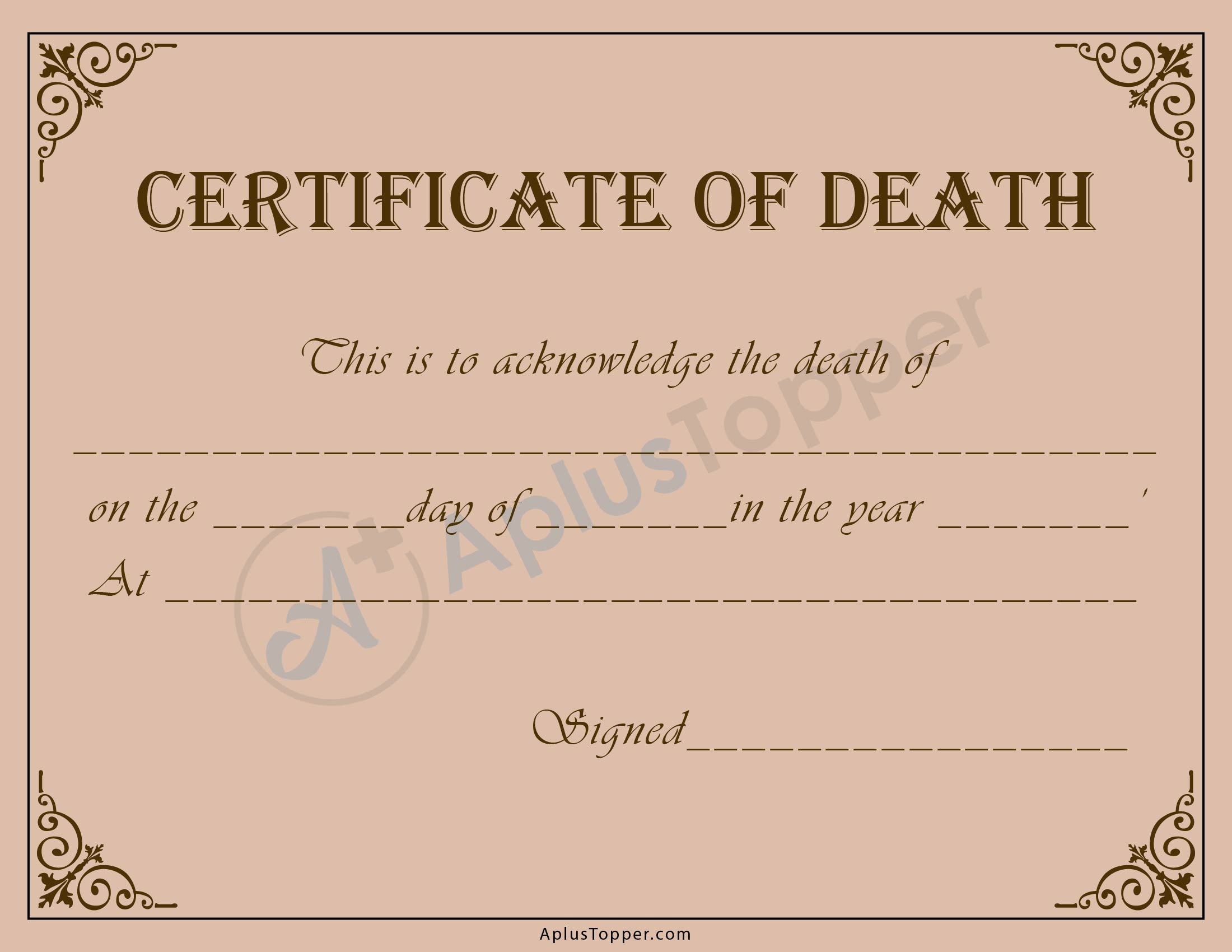 Death Certificate