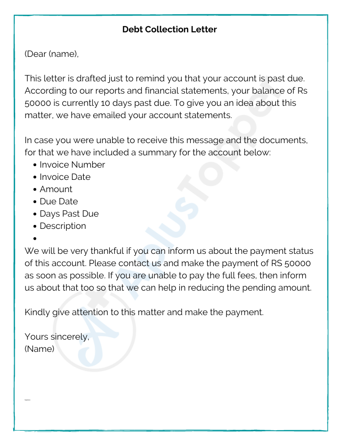 Debt Collection Letter