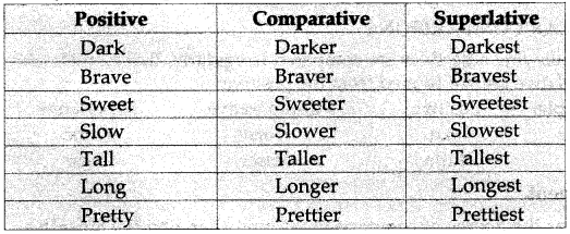 Degree of Comparison Exercises for Class 9 ICSE