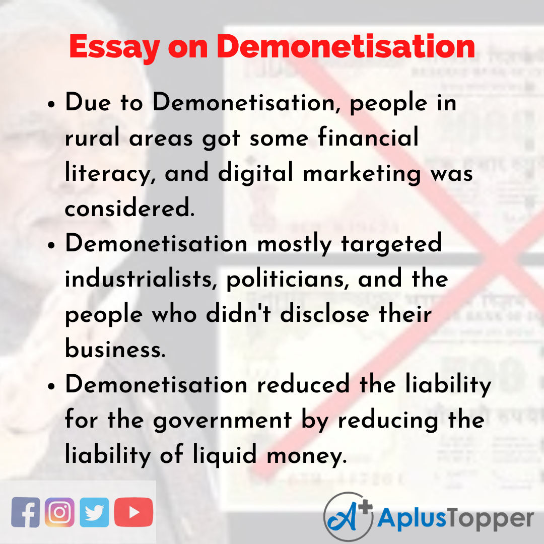 Demonetisation Essay