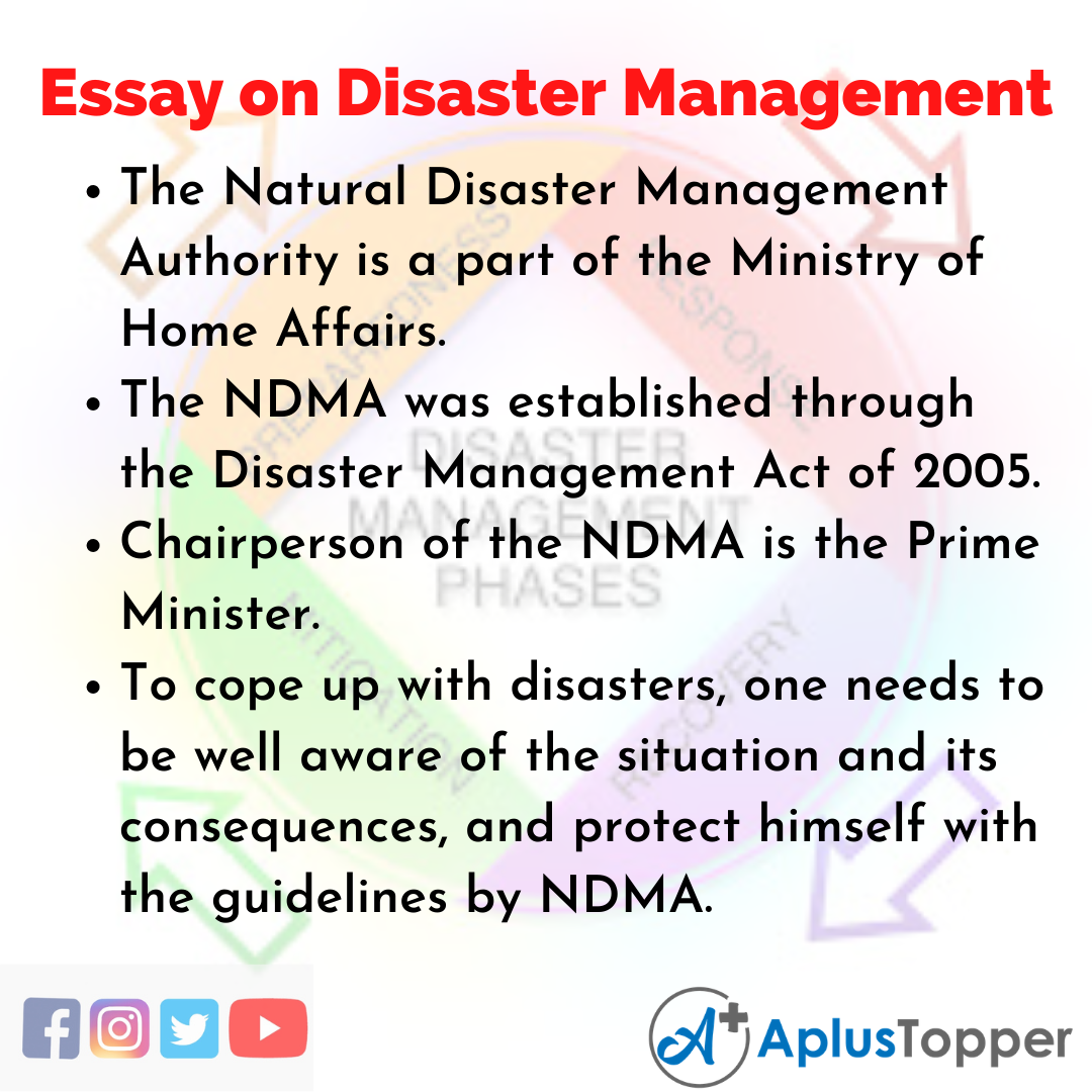 Disaster Management Essay