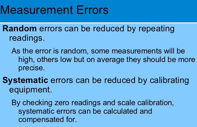 Error in Measurement 2