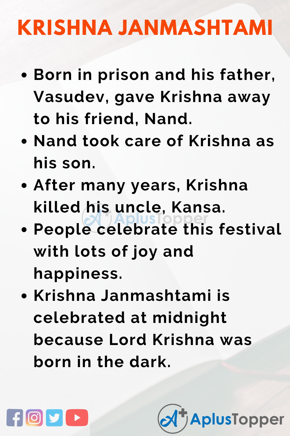 Essay About Krishna Janmashtami