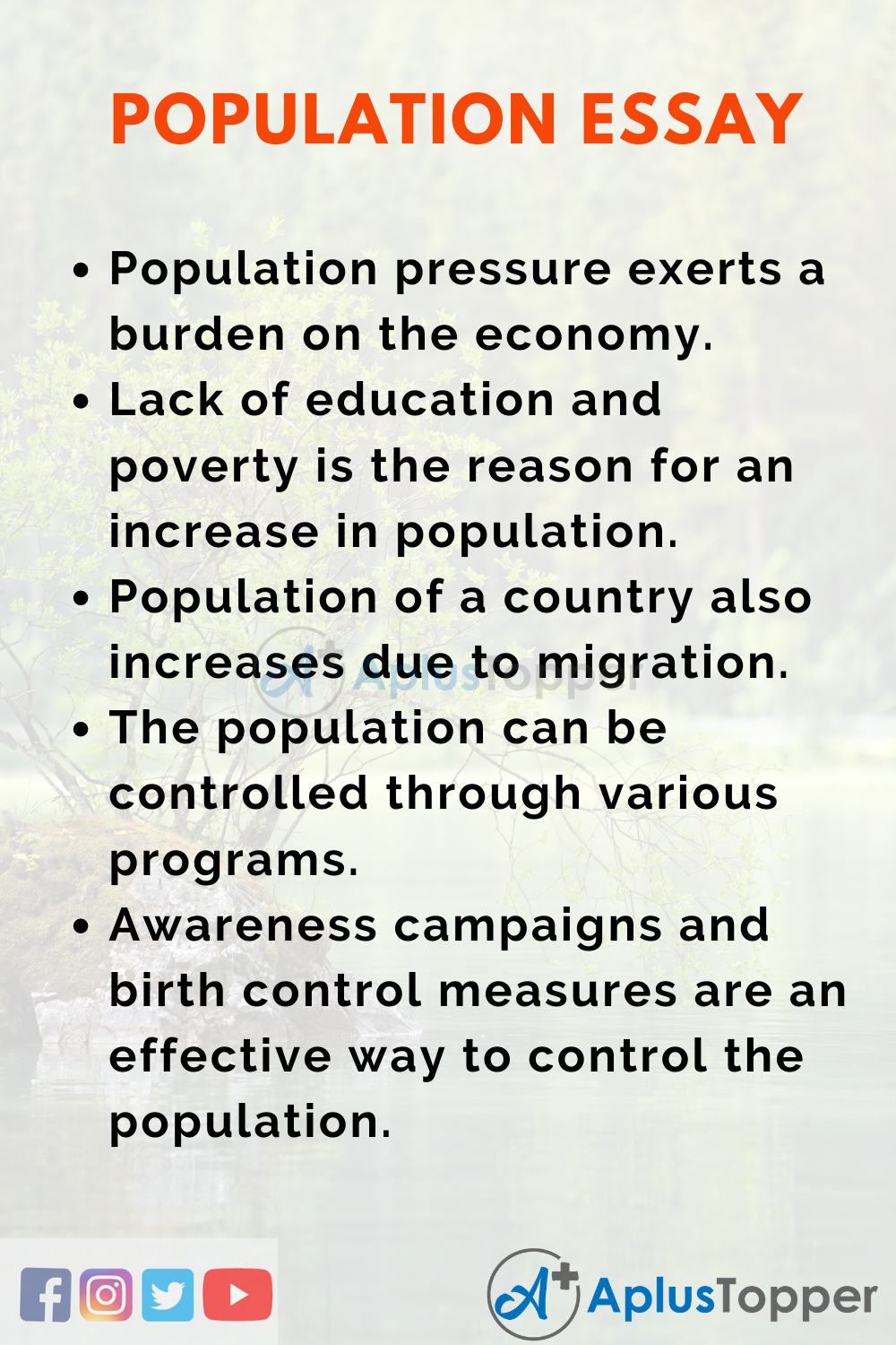 Essay About Population