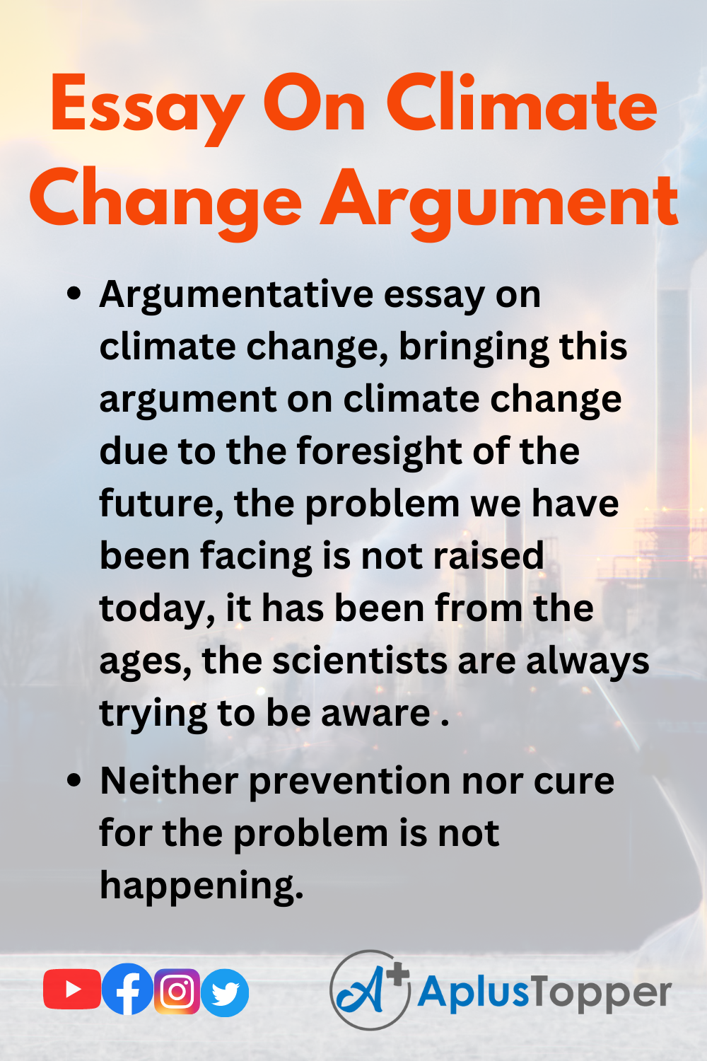 Essay On Climate Change Argument