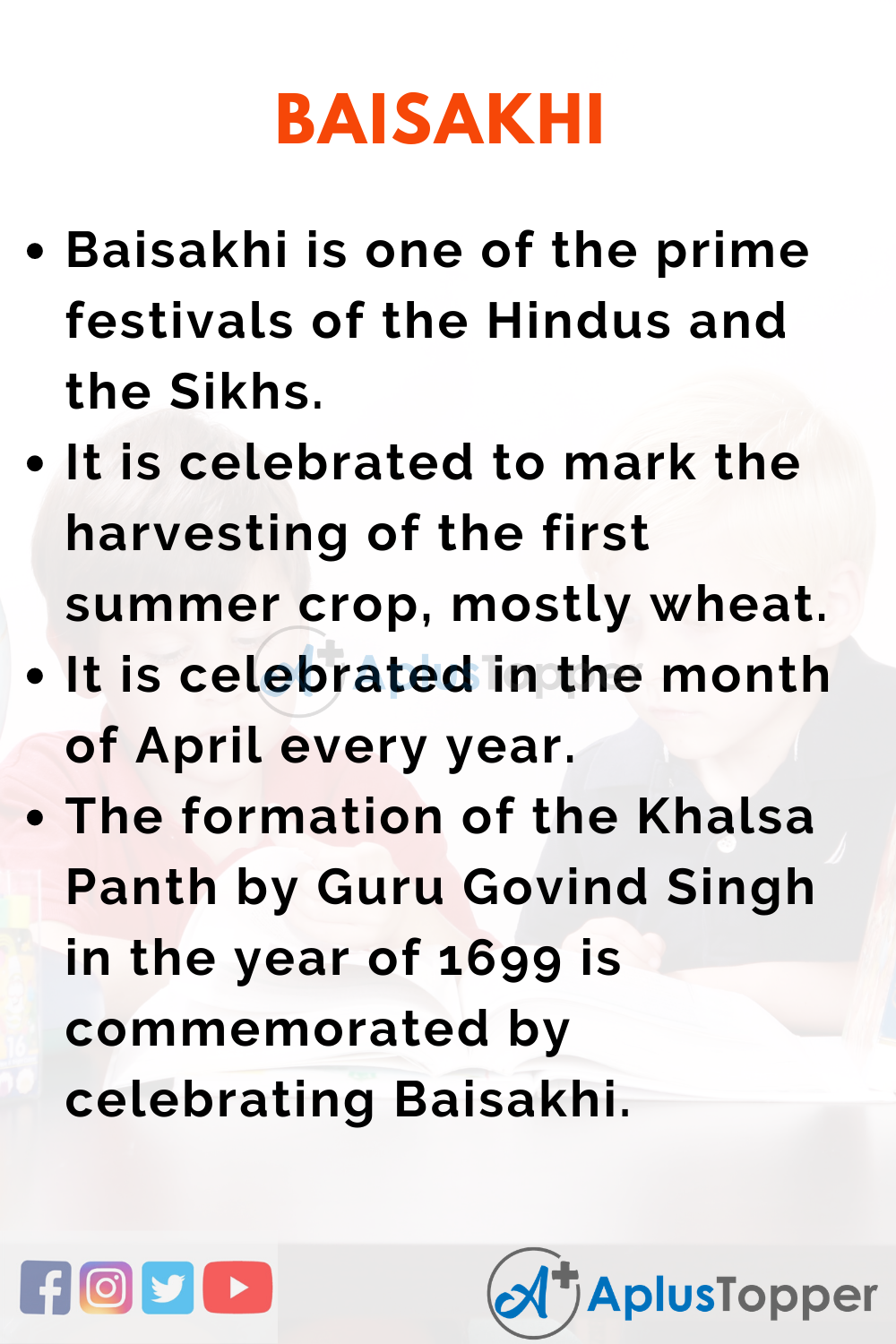 Essay about Baisakhi