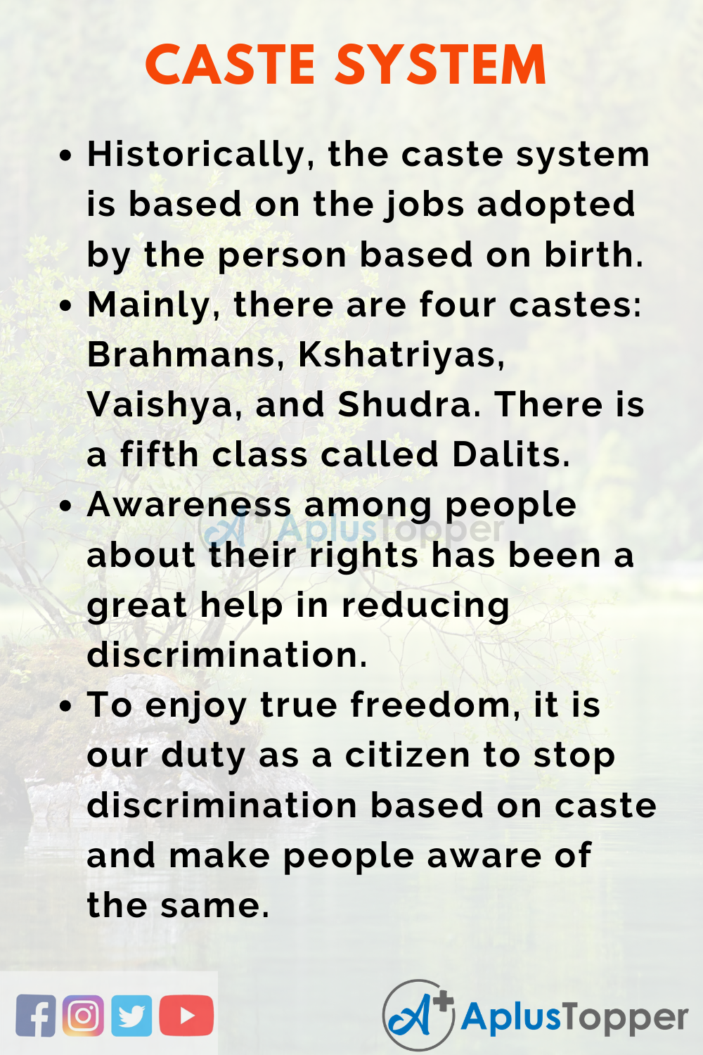 Essay about Caste System India