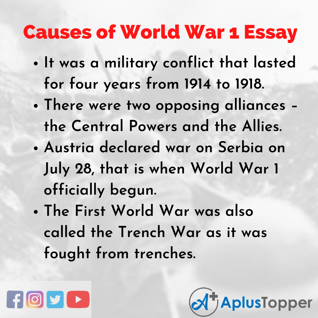 Essay about Causes of World War 1