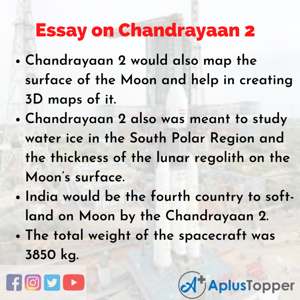 Essay about Chandrayaan 2