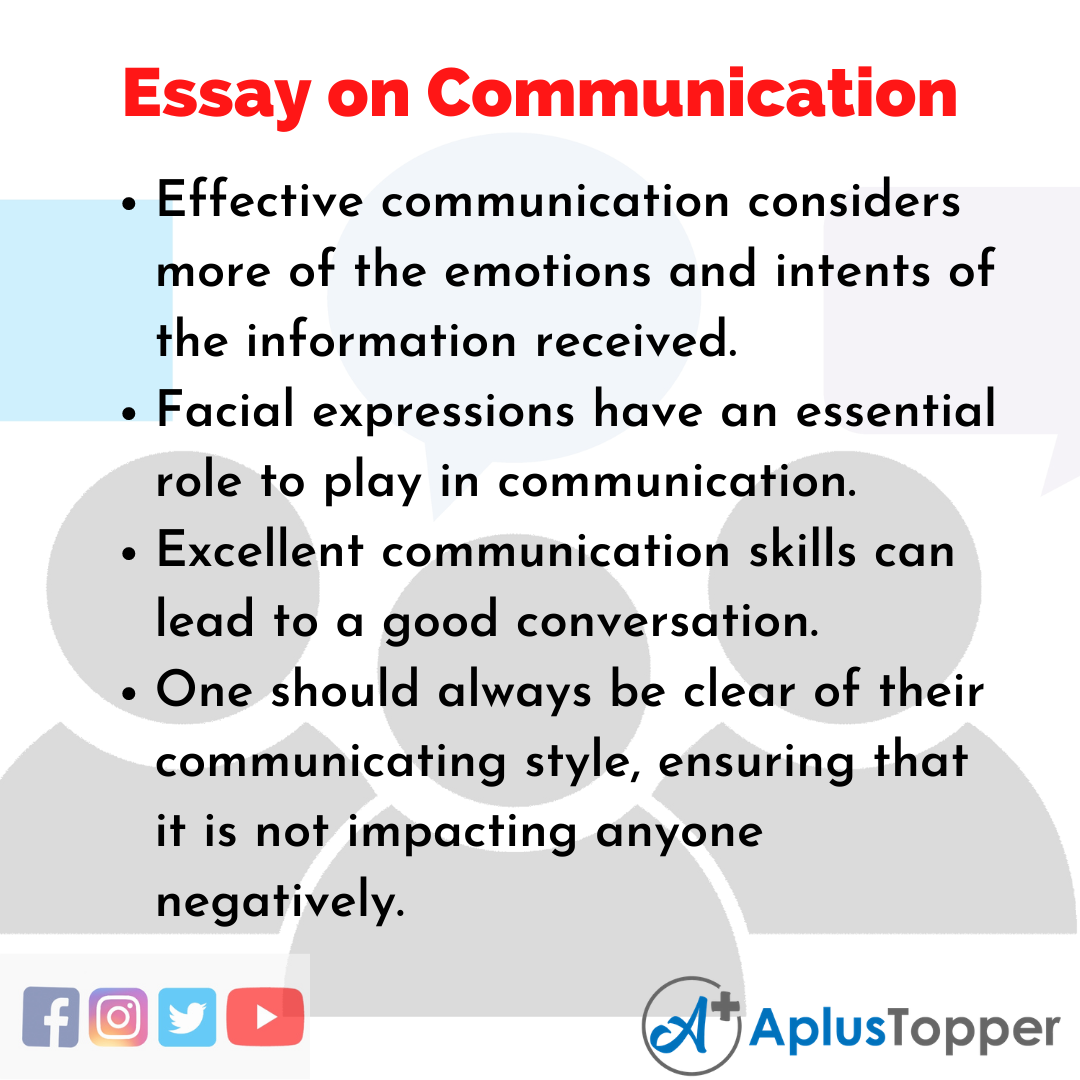 Essay on Communication | Communication Essay for Students and Children ...