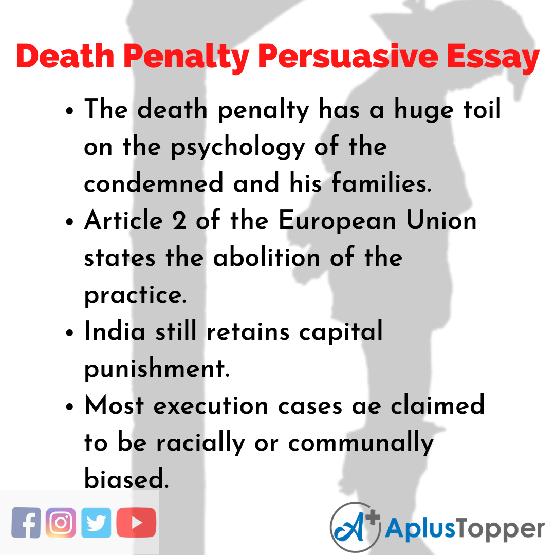 Essay about Death Penalty Persuasive