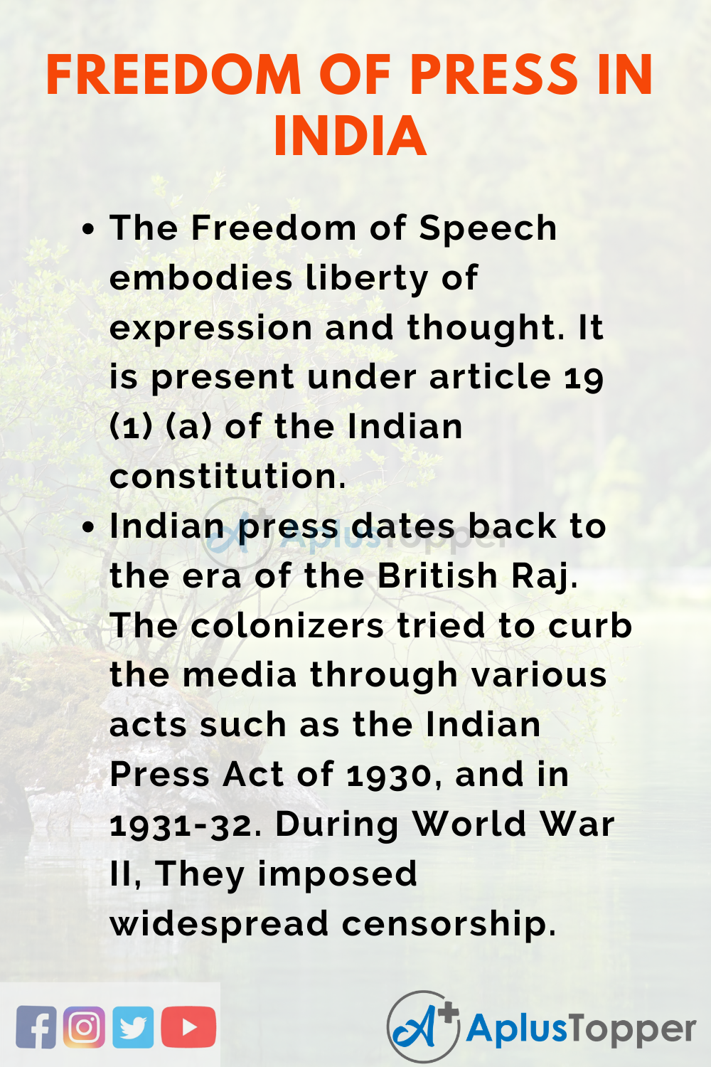 Essay about Freedom of Press in India