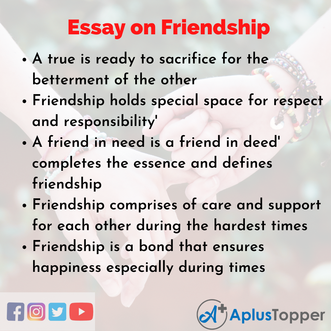 Essay about Friendship