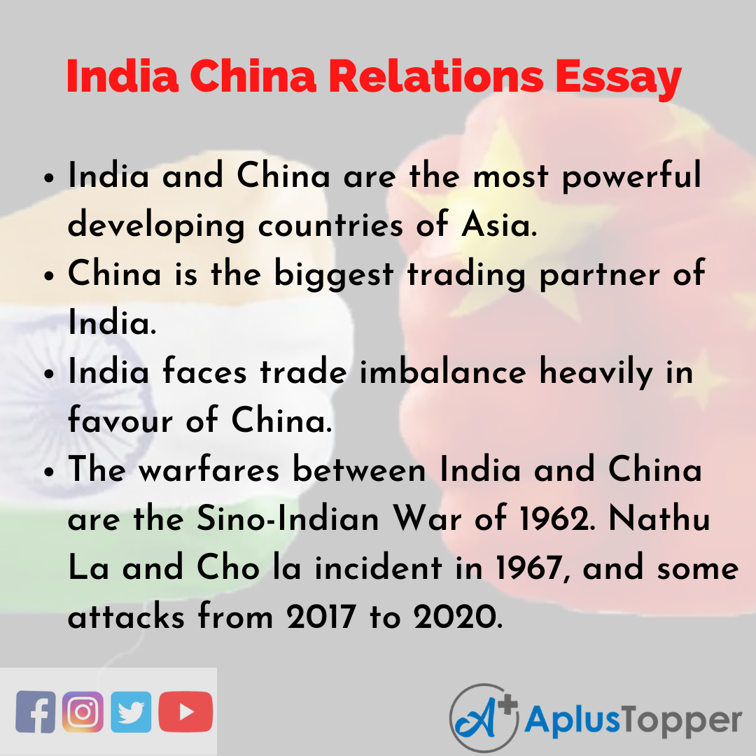 Essay about India China Relations