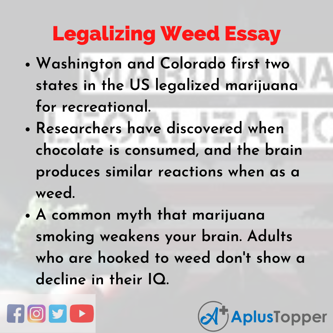 Essay about Legalizing Weed