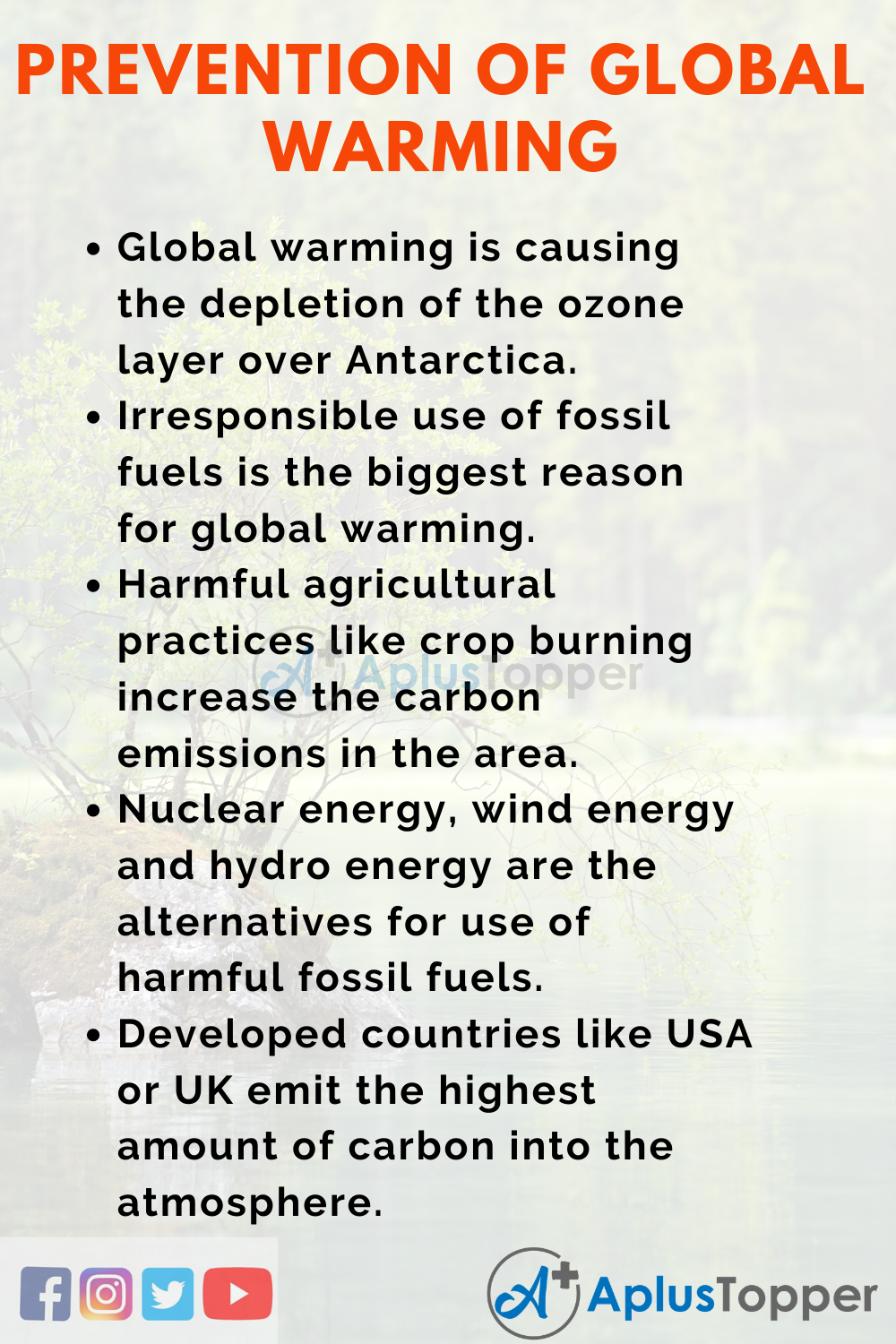 Essay about Prevention of Global Warming