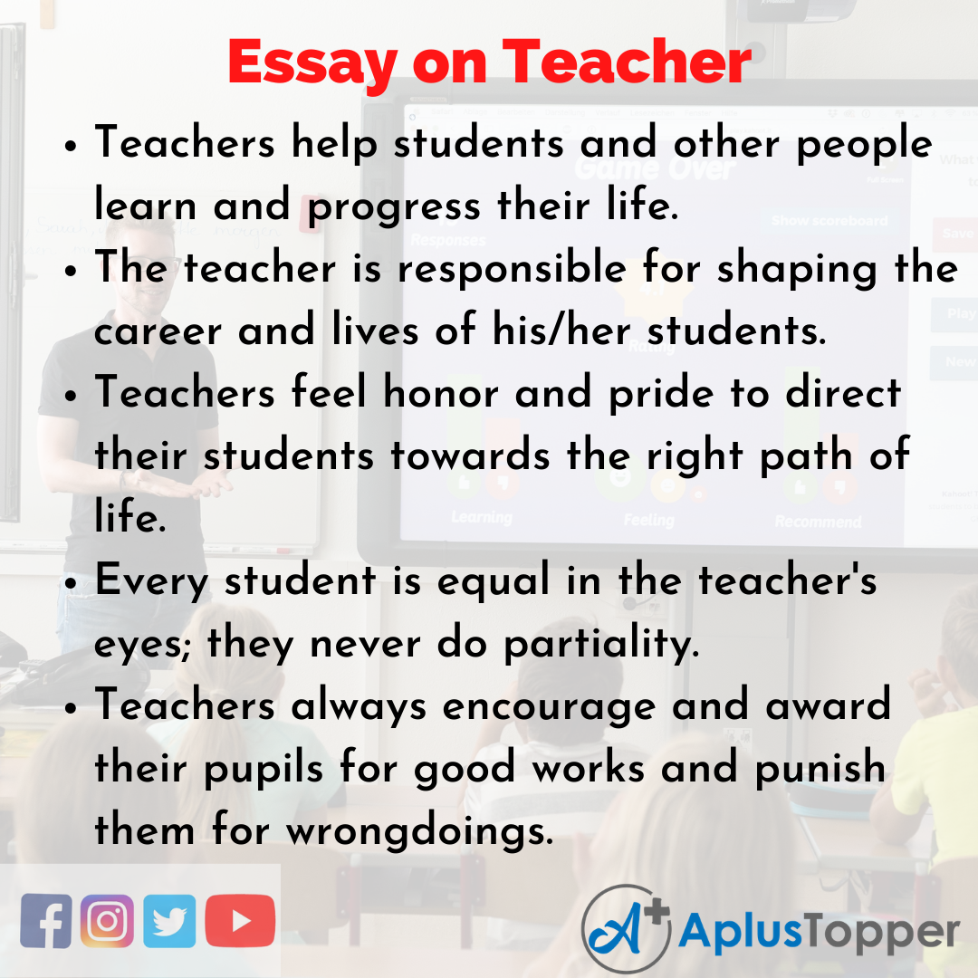 Essay about Teacher