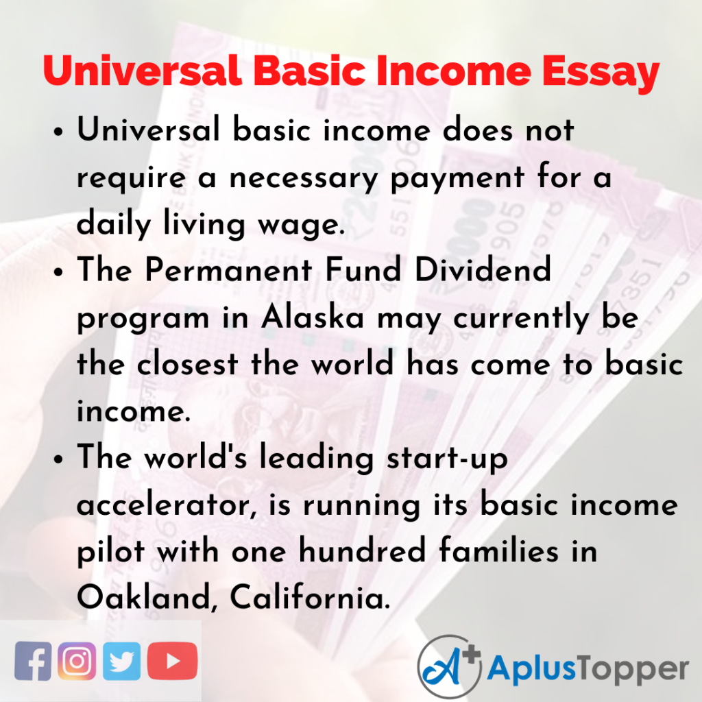 Essay about Universal Basic Income