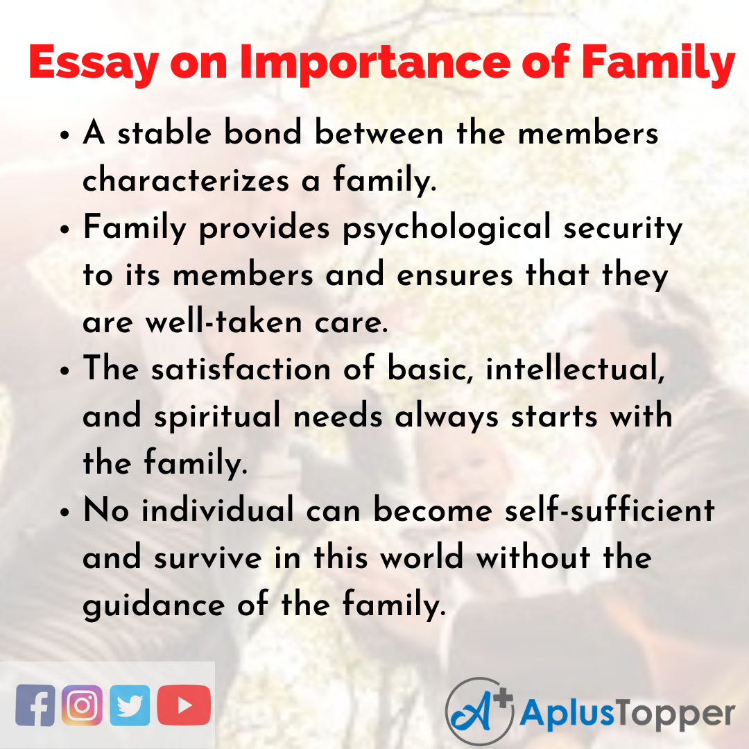 Essay for Importance of Family