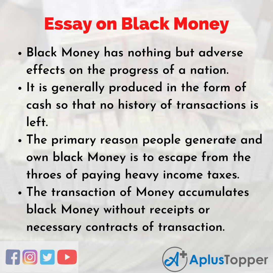 Essay on Black Money