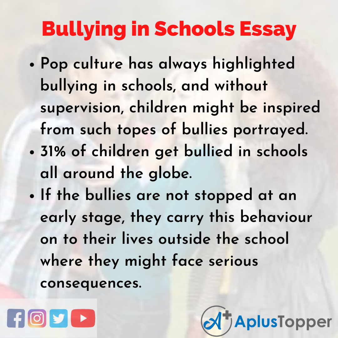 Essay on Bullying in Schools