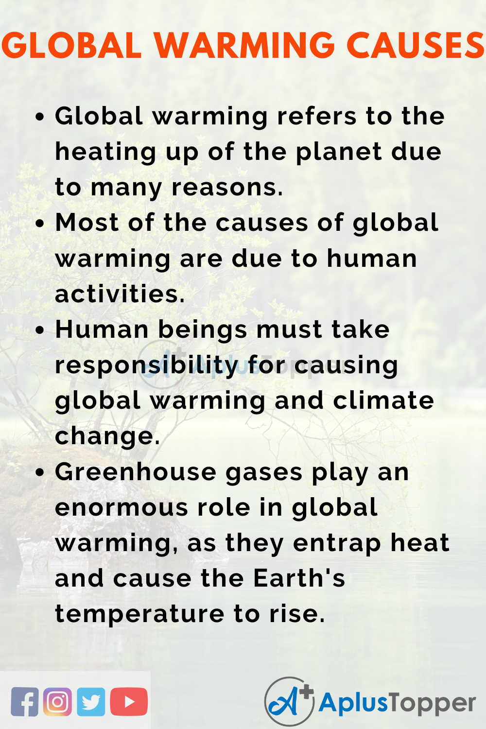 Essay on Causes of Global Warming