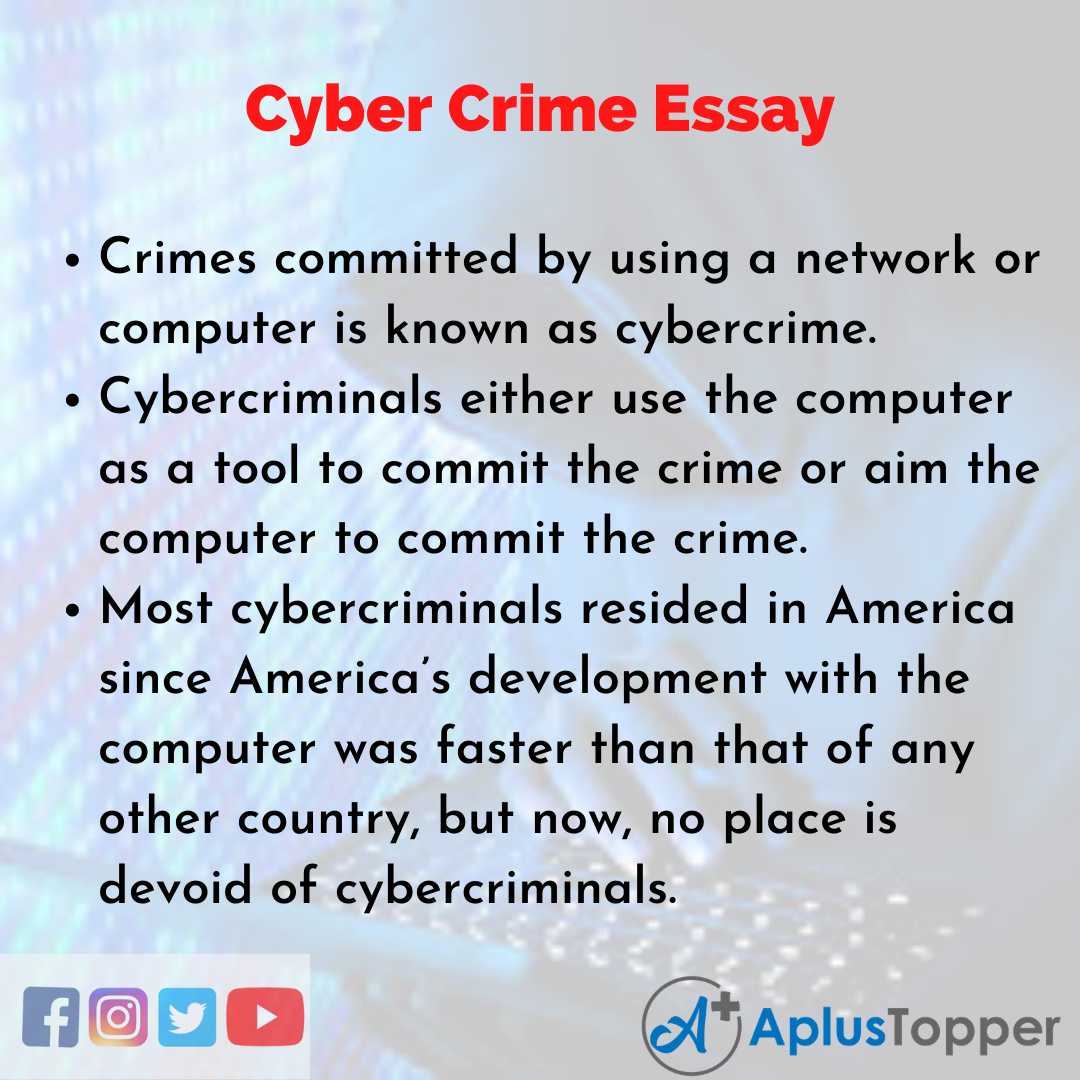 Essay on Cyber Crime