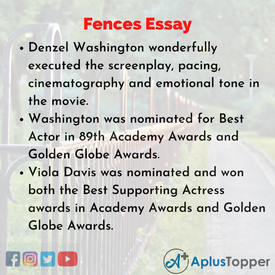 Essay on Fences