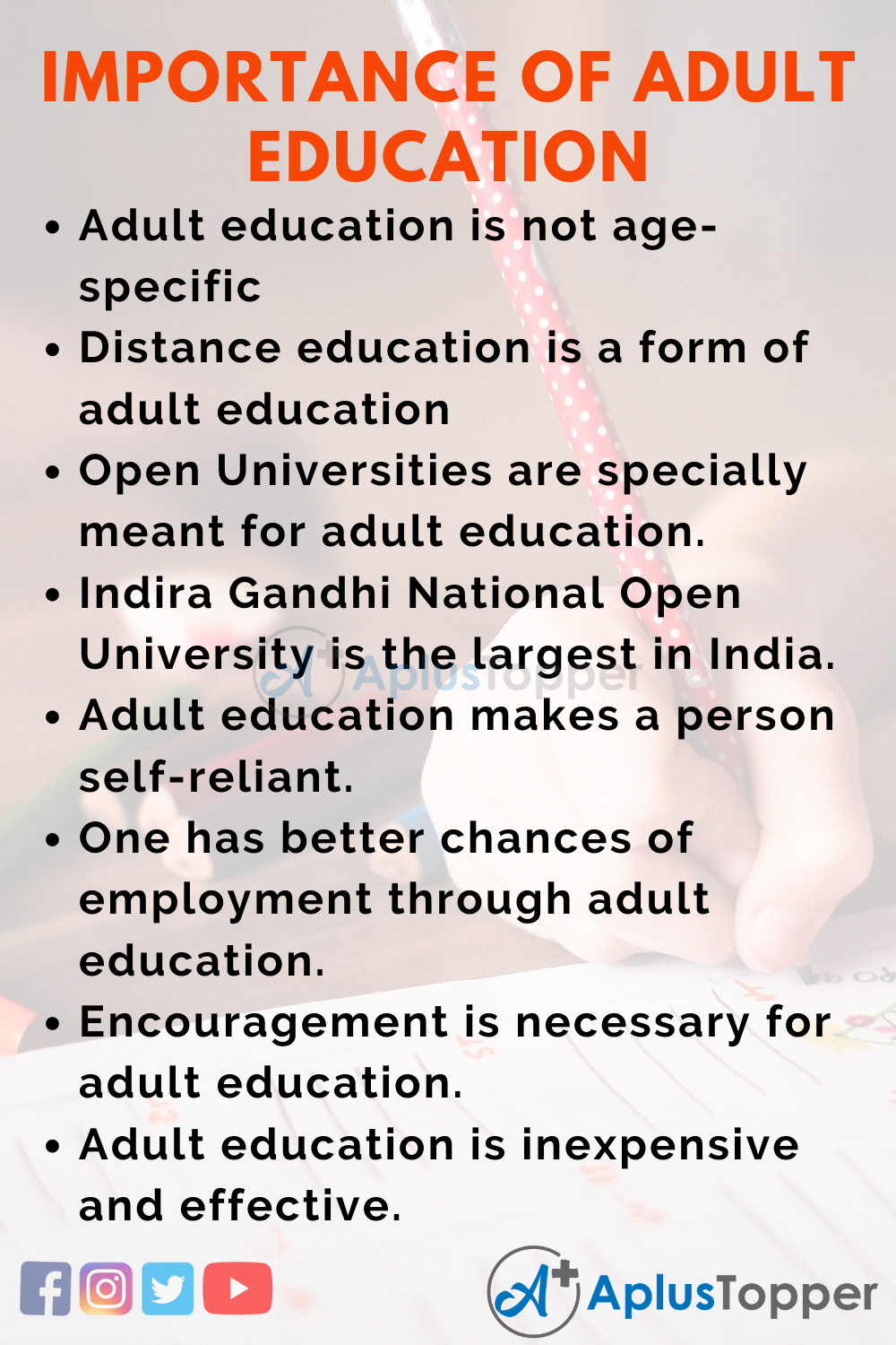 Essay on Importance of Adult Education