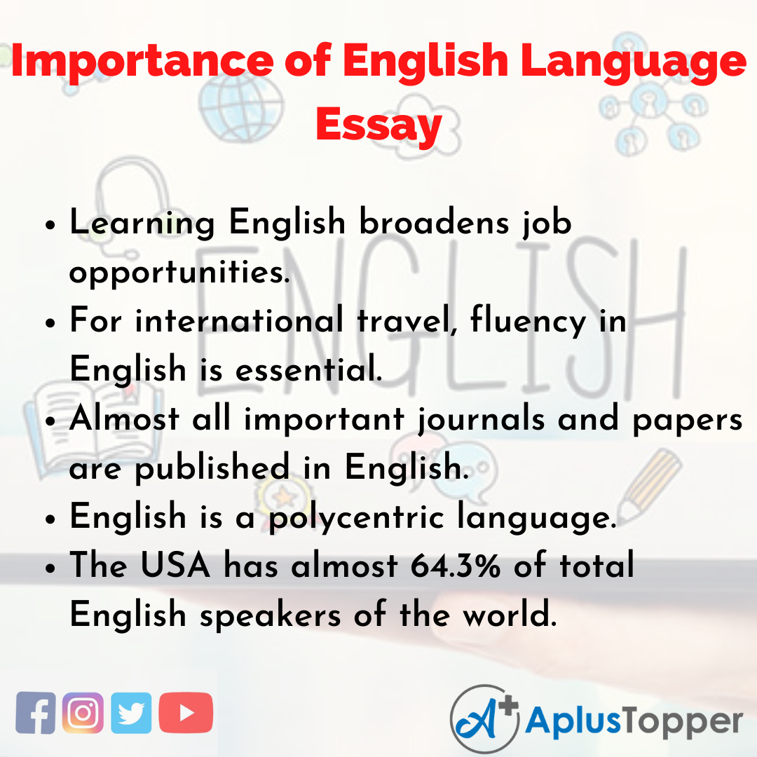 Essay on Importance of English Language