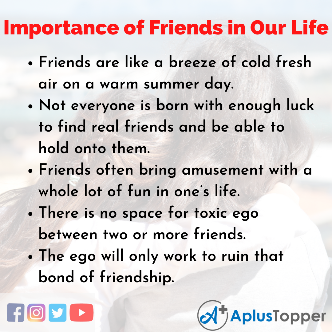 Essay on Importance of Friends in Our Life