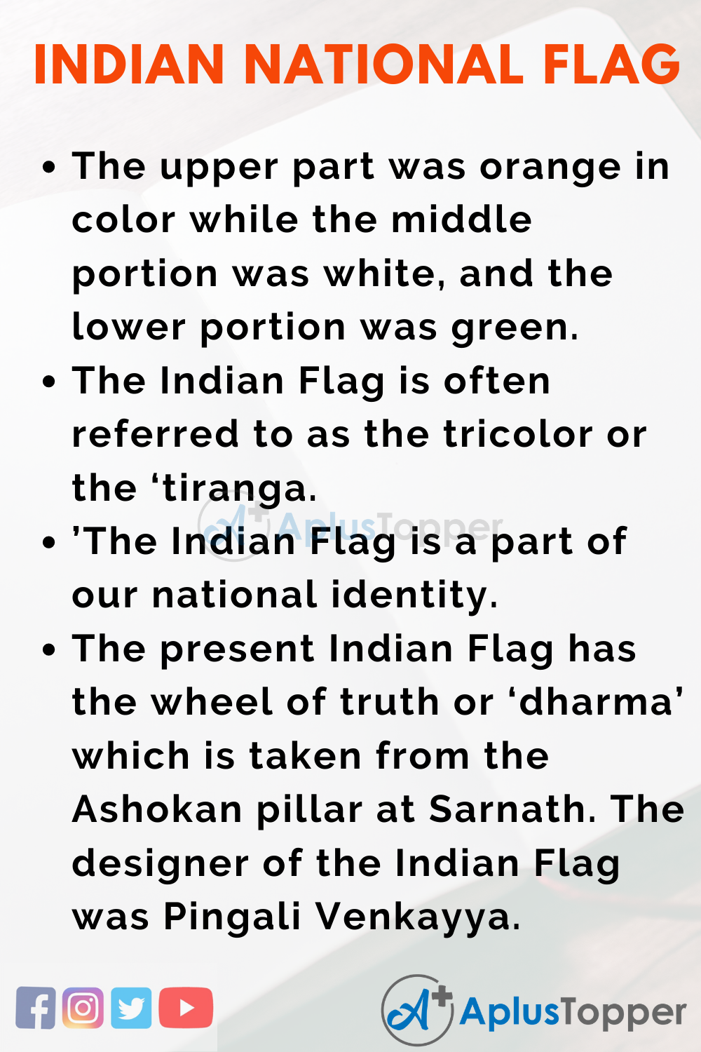 Essay on Indian National Flag